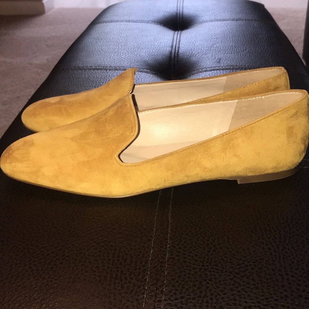 J. Crew Yellow Suede Flats